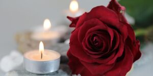 psychic candle lit for grief