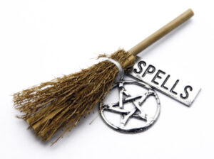 Broom stick with Spells symbol